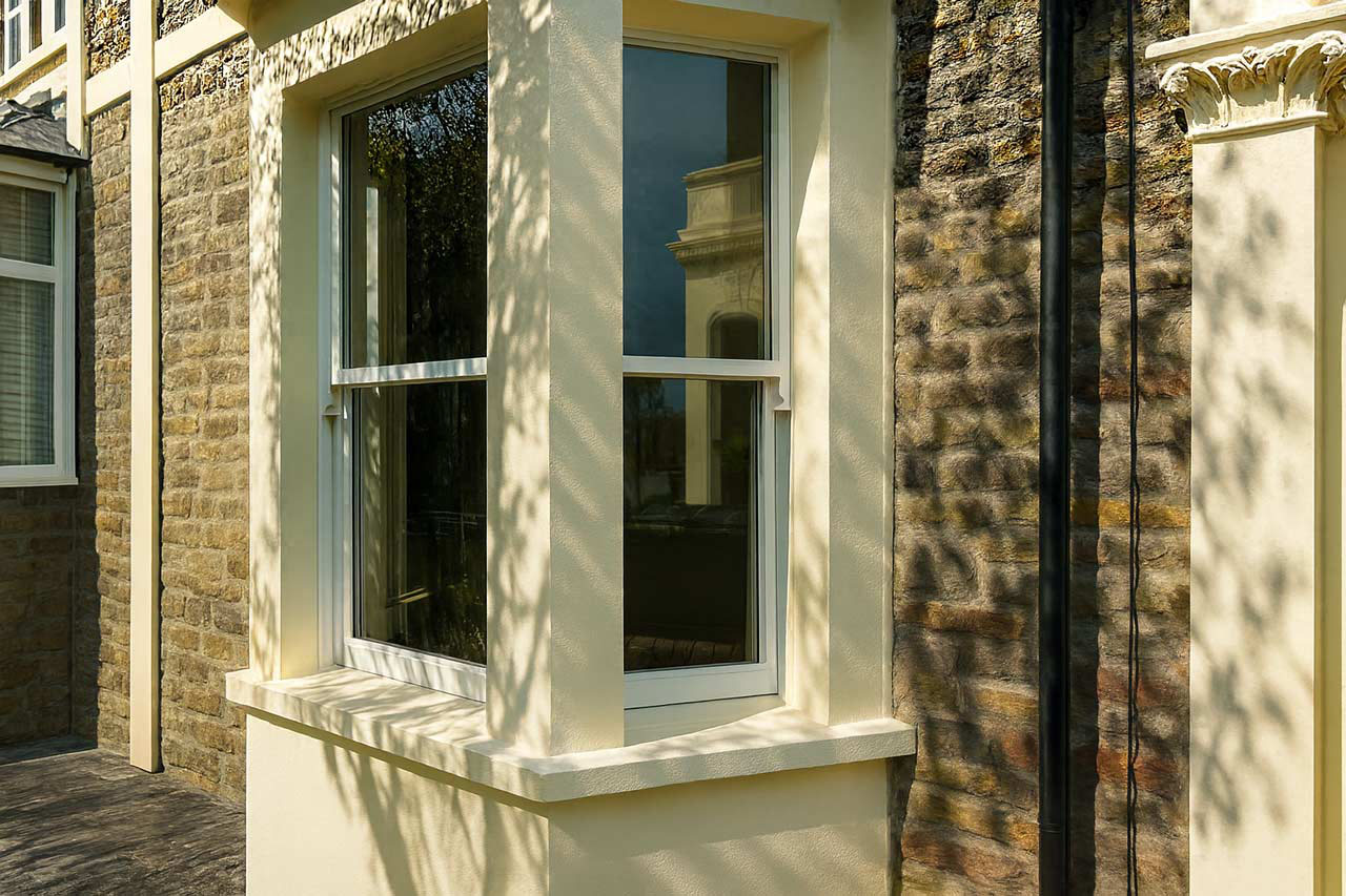 Period home with fully replaced timber sash windows.