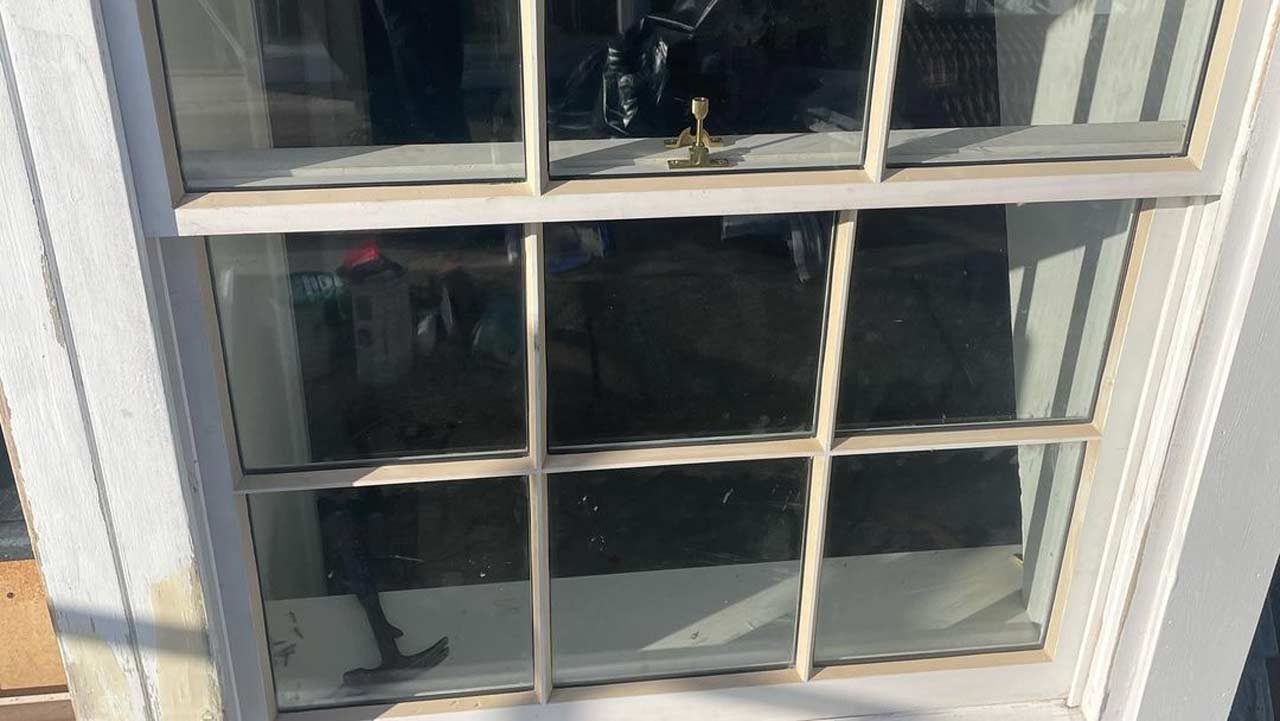 New timber full sash window replacement fitted to a traditional property